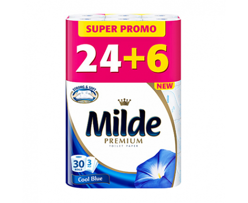 Тоалетна хартия Милде 24+6бр Сензитив Тоалетна хартия Милде 24+6бр Сензитив