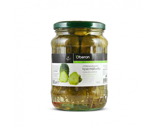 Кисели краставички Оберон 680г Дребни Кисели краставички Оберон 680г Дребни