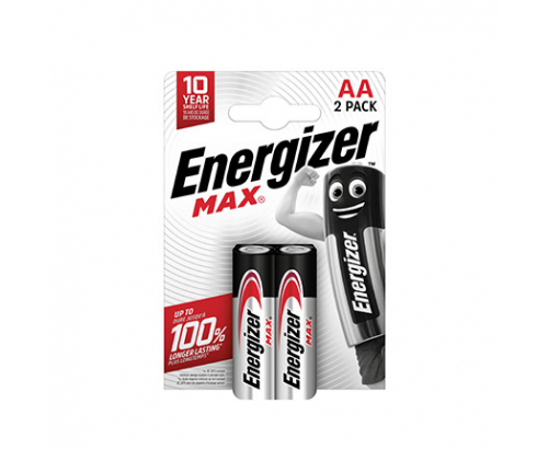 Батерии Енерджайзер 2бр АА Алкални макс Батерии Енерджайзер 2бр АА Алкални макс