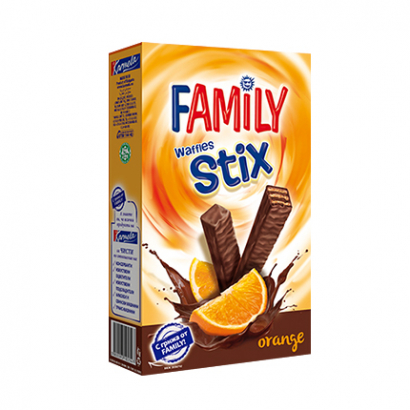 Мини вафли Фамилия Стикс 155г портокал