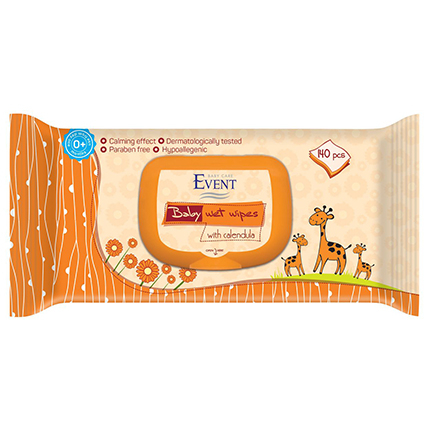Бебешки влажни кърпи Ивент 140бр Невен