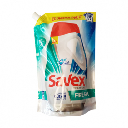 Гел за пране Савекс 765мл Фреш пауч