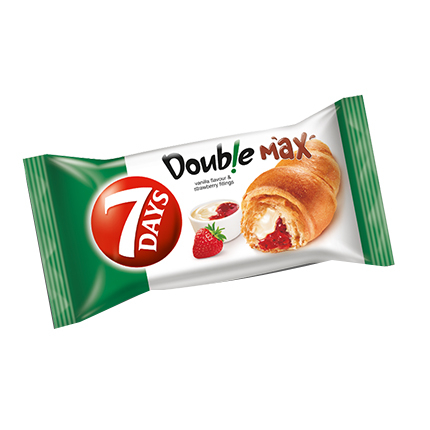 Кроасан 7 Дейс Дабъл 92г Ванилия и ягода Кроасан 7 Дейс Дабъл 92г Ванилия и ягода