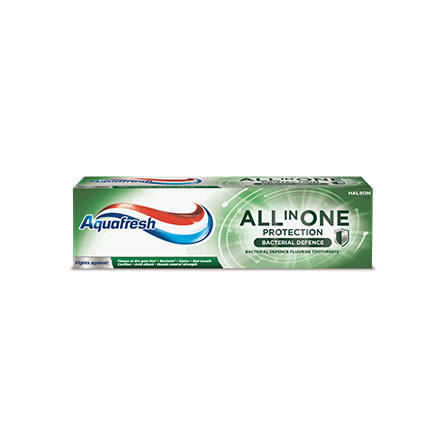 Паста за зъби Аквафреш Всичко в едно 75мл Бактериална защита Паста за зъби Аквафреш Всичко в едно 75мл Бактериална защита