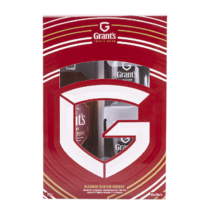 Уиски Грантс 700мл + 2 чаши Уиски Грантс 700мл + 2 чаши