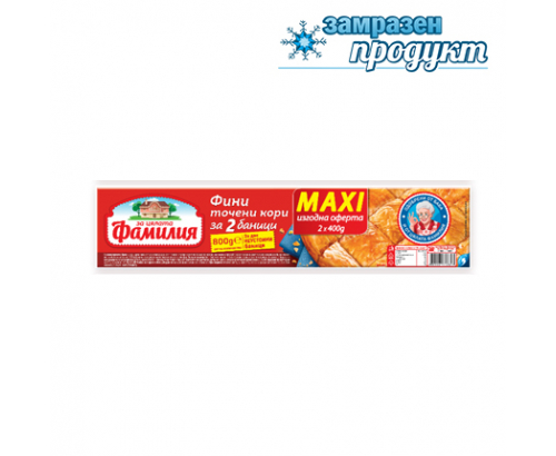 Точени кори Фамилия Макси 2х400г Точени кори Фамилия Макси 2х400г