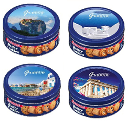 Маслени бисквити Пападопоулос 454г метална кутия