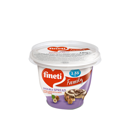 Какаов крем с лешници Финети 190г Двуцветен