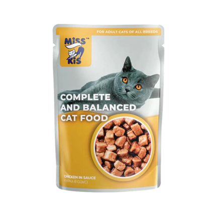Храна за котки Мис Кис 100г Пауч Пилешко месо