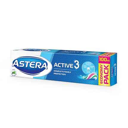 Паста за зъби Астера Актив 3 110мл Паста за зъби Астера Актив 3 110мл