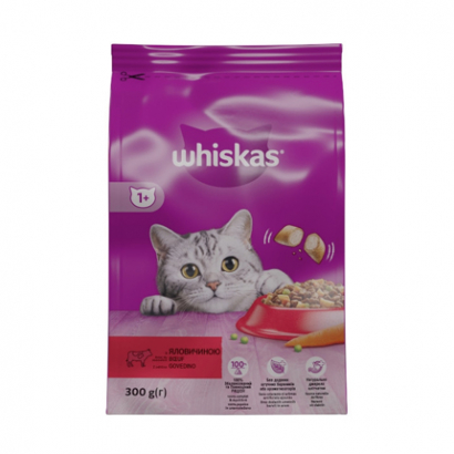 Храна за котки Уискас 300г Суха Говеждо