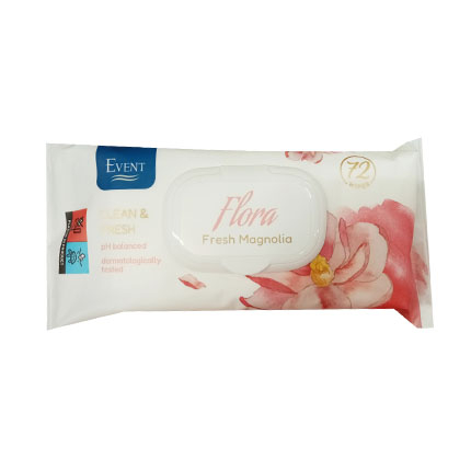 Влажни кърпи Евент Фреш 72бр Магнолия Влажни кърпи Евент Фреш 72бр Магнолия