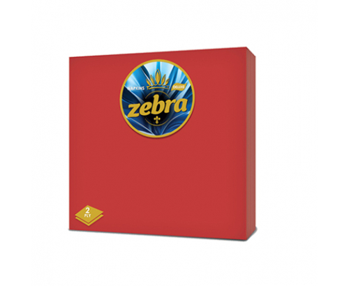 Салфетки Зебра 35бр Червени Салфетки Зебра 35бр Червени