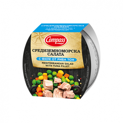 Средиземноморска салата с филе от риба тон Компас 160г