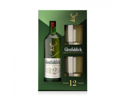 Уиски Гленфидих 700мл 12 годишно + 2бр чаши Уиски Гленфидих 700мл 12 годишно + 2бр чаши