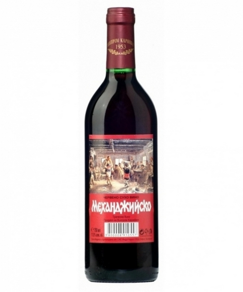 Вино Механджийско 750мл Червено