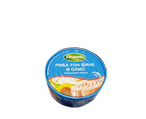Риба тон Дегусто 160г Филе в слънчогледово масло Риба тон Дегусто 160г Филе в слънчогледово масло