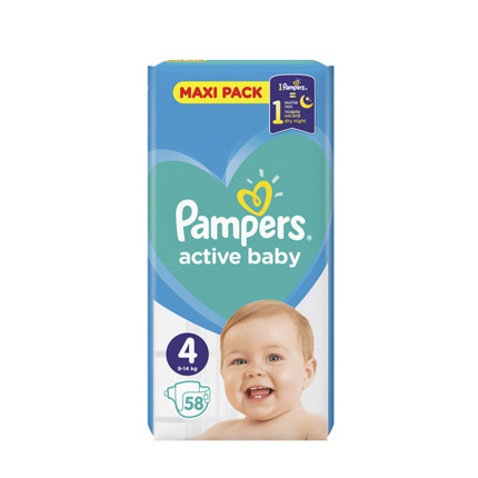 Бебешки пелени Памперс 58бр Туистър Макси Бебешки пелени Памперс 58бр Туистър Макси