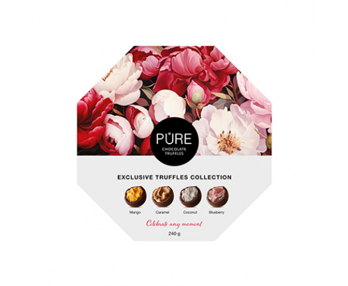 Шоколадови бонбони трюфели Пюр 240г Асорти Шоколадови бонбони трюфели Пюр 240г Асорти