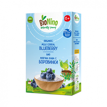 Био млечна каша Бионино 200г 6М+ С боровинки