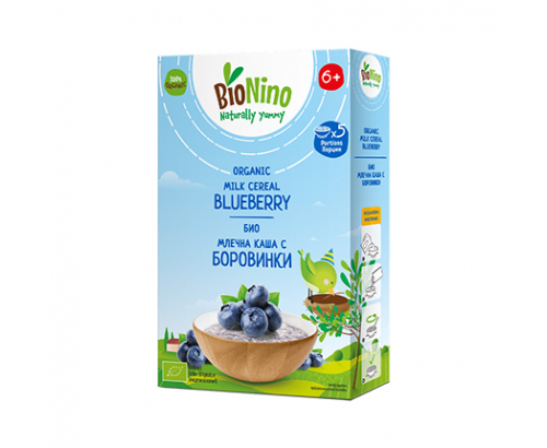 Био млечна каша Бионино 200г 6М+ С боровинки Био млечна каша Бионино 200г 6М+ С боровинки