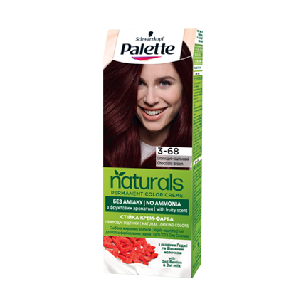 Боя за коса Палете Нейчаръл 3-68 Шоколадово кафяво