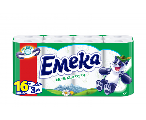 Тоалетна хартия Емека 16бр Маунтин фреш Тоалетна хартия Емека 16бр Маунтин фреш