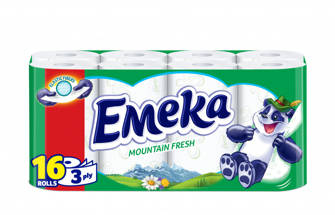 Тоалетна хартия Емека 16бр Маунтин фреш Тоалетна хартия Емека 16бр Маунтин фреш