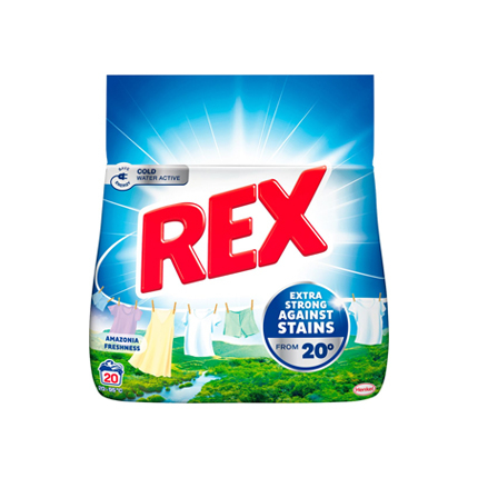 Прах за пране Рекс 1,1кг Амазония Фрешнес Прах за пране Рекс 1,1кг Амазония Фрешнес
