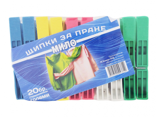 Щипки за пране Мило 20бр