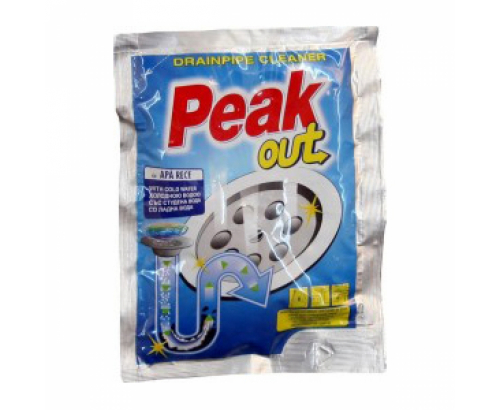 Препарат за отпушване на канали Пийк Аут 60г Студена вода Препарат за отпушване на канали Пийк Аут 60г Студена вода