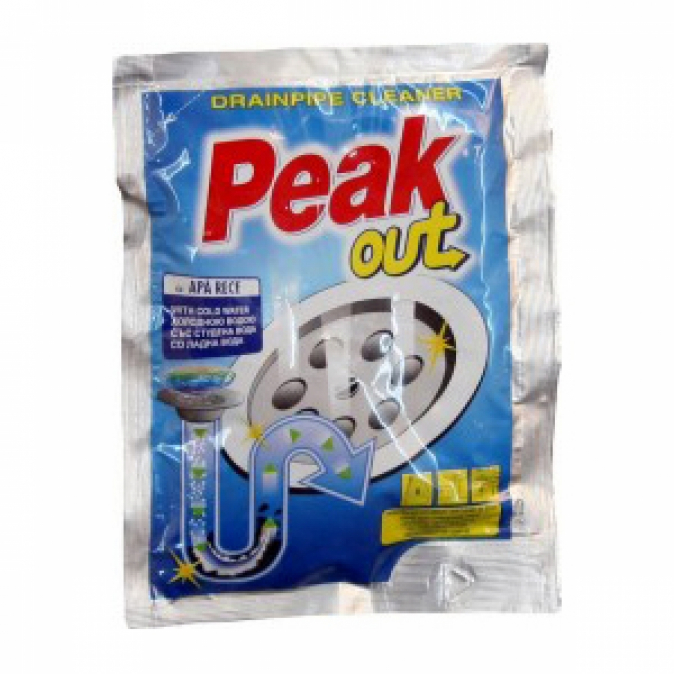Препарат за отпушване на канали Пийк Аут 60г Студена вода Препарат за отпушване на канали Пийк Аут 60г Студена вода