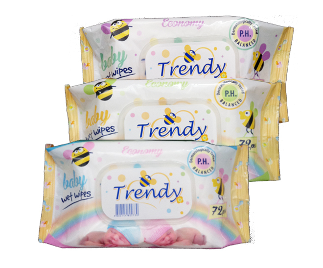 Влажни кърпи Тренди Бебе 72бр