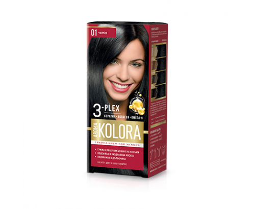 Боя за коса Арома Колор 01 Черен Боя за коса Арома Колор 01 Черен