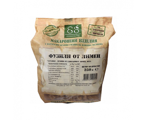 Макарони от лимец Екосем 250г Фусили Макарони от лимец Екосем 250г Фусили