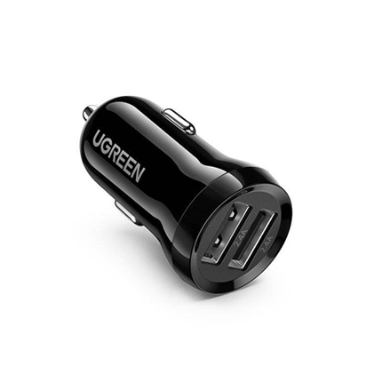 Зарядно за кола Югрийн 2*USB A 24W Черно