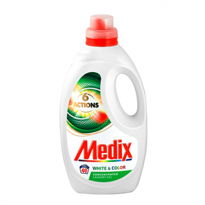 Гел за пране Медикс Екшън 2,2л Бяло и цветно
