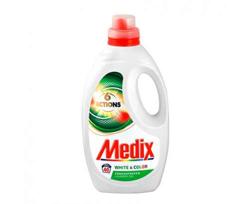 Гел за пране Медикс Екшън 2,2л Бяло и цветно Гел за пране Медикс Екшън 2,2л Бяло и цветно