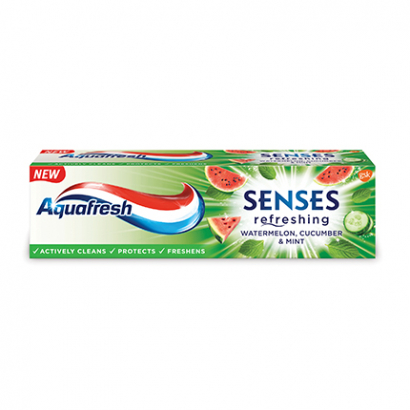 Паста за зъби Аквафреш Сенсес 75мл Диня, краставица и мента
