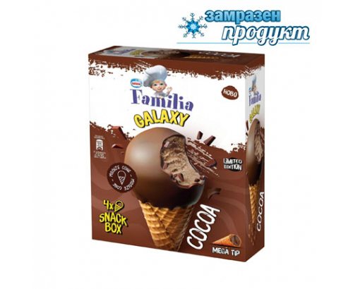 Сладолед Фамилия Галакси 4х85мл Какао Сладолед Фамилия Галакси 4х85мл Какао