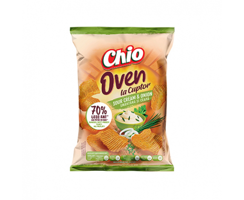 Печен чипс Чио 100г Сметана и лук Печен чипс Чио 100г Сметана и лук