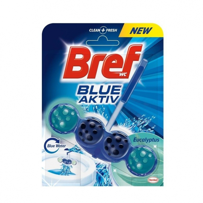 Ароматизатор за тоалетна Бреф 50г Блу актив топчета Евкалипт