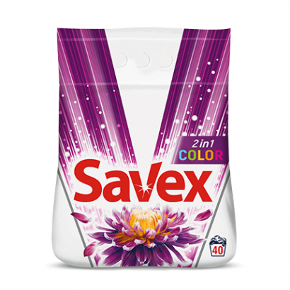 Прах за пране Савекс 3,6кг Цветно