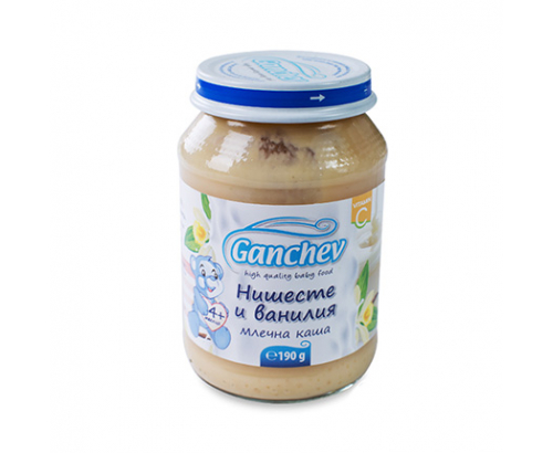 Млечна каша Лека нощ Ганчев 190г Нишесте и ванилия Млечна каша Лека нощ Ганчев 190г Нишесте и ванилия