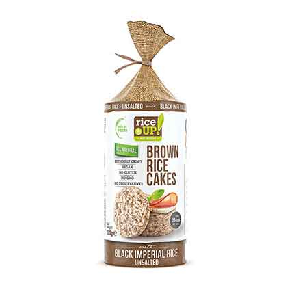 Бисквити от кафяв пълнозърнест ориз Райс Ъп 120г Черен императорски ориз