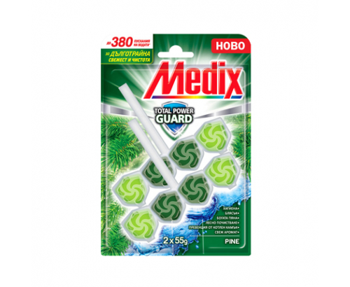Ароматизатор за тоалетна Медикс 2х55г Бор Ароматизатор за тоалетна Медикс 2х55г Бор