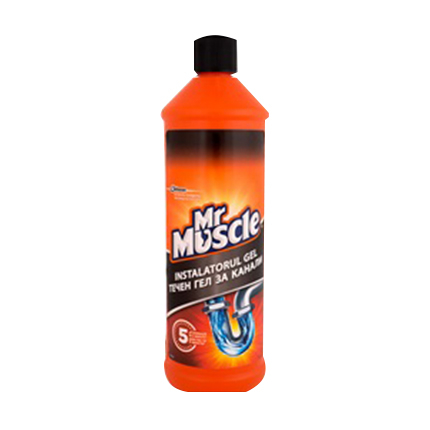 Гел за отпушване на канали Мистър Мускул 1л Гел за отпушване на канали Мистър Мускул 1л