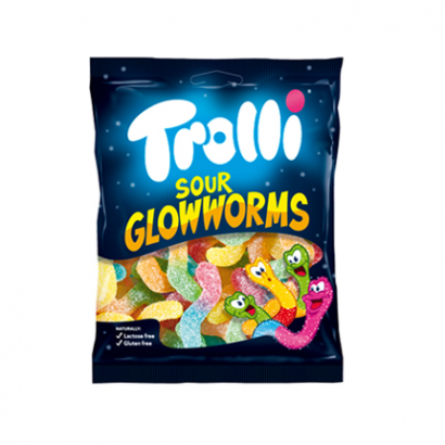 Желирани бонбони Троли 100г Цветни червеи