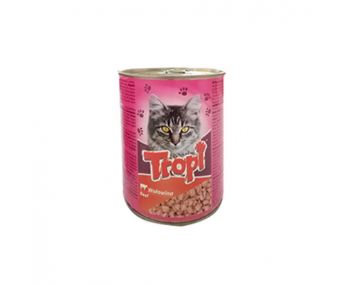 Храна за котки Тропи 830г Консерва Говеждо