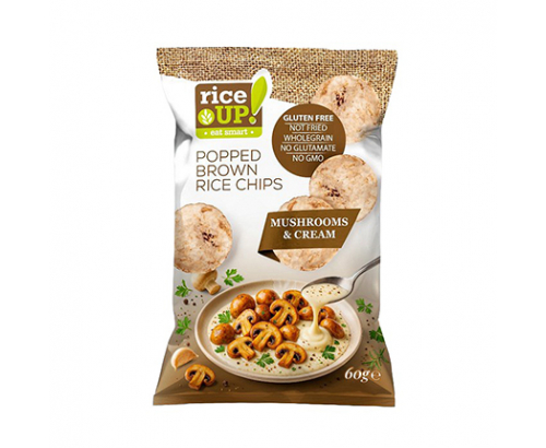 Оризов чипс Райс Ъп 60г Гъби и сметана Оризов чипс Райс Ъп 60г Гъби и сметана